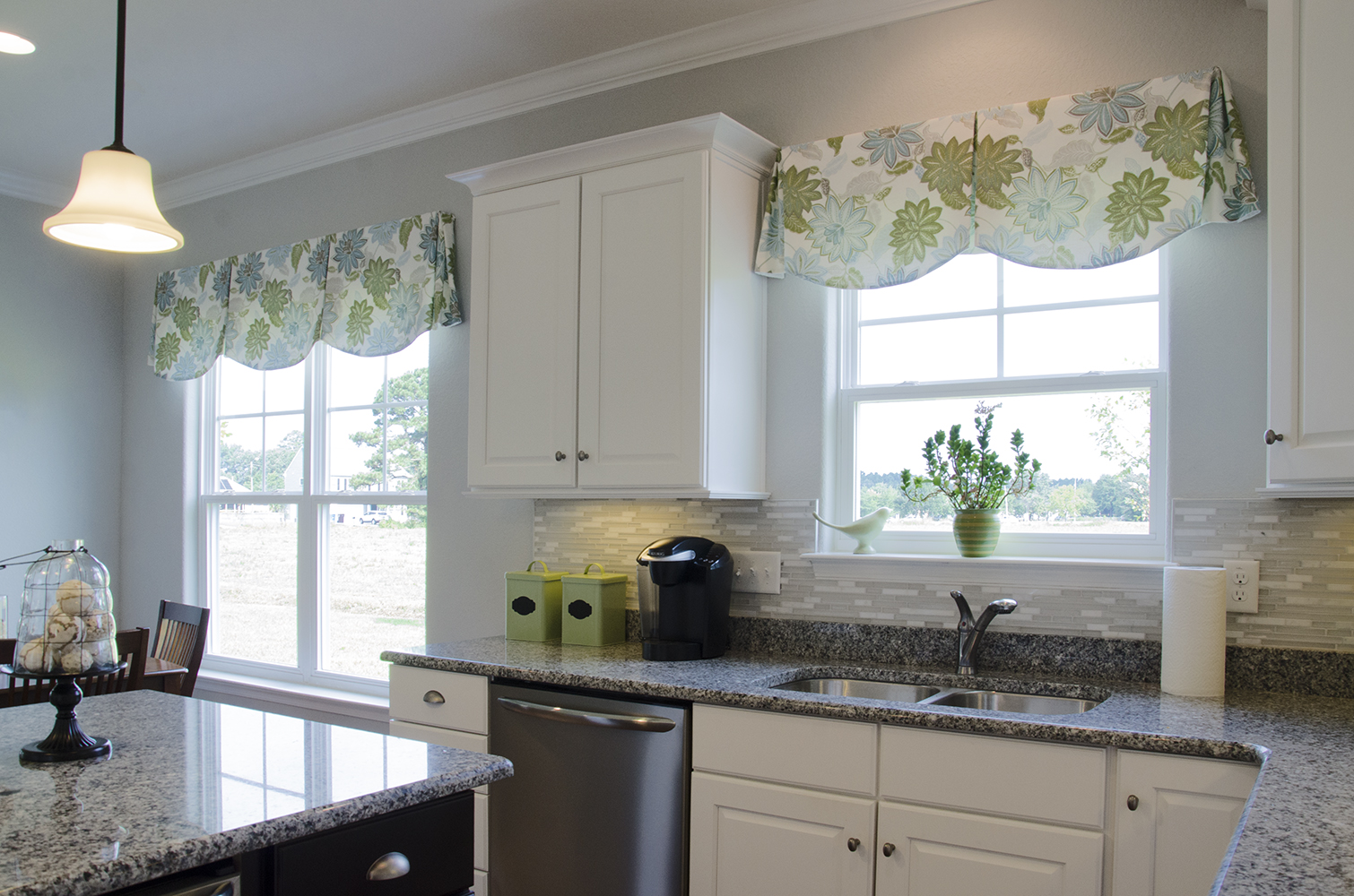 single hung windows in kitchen