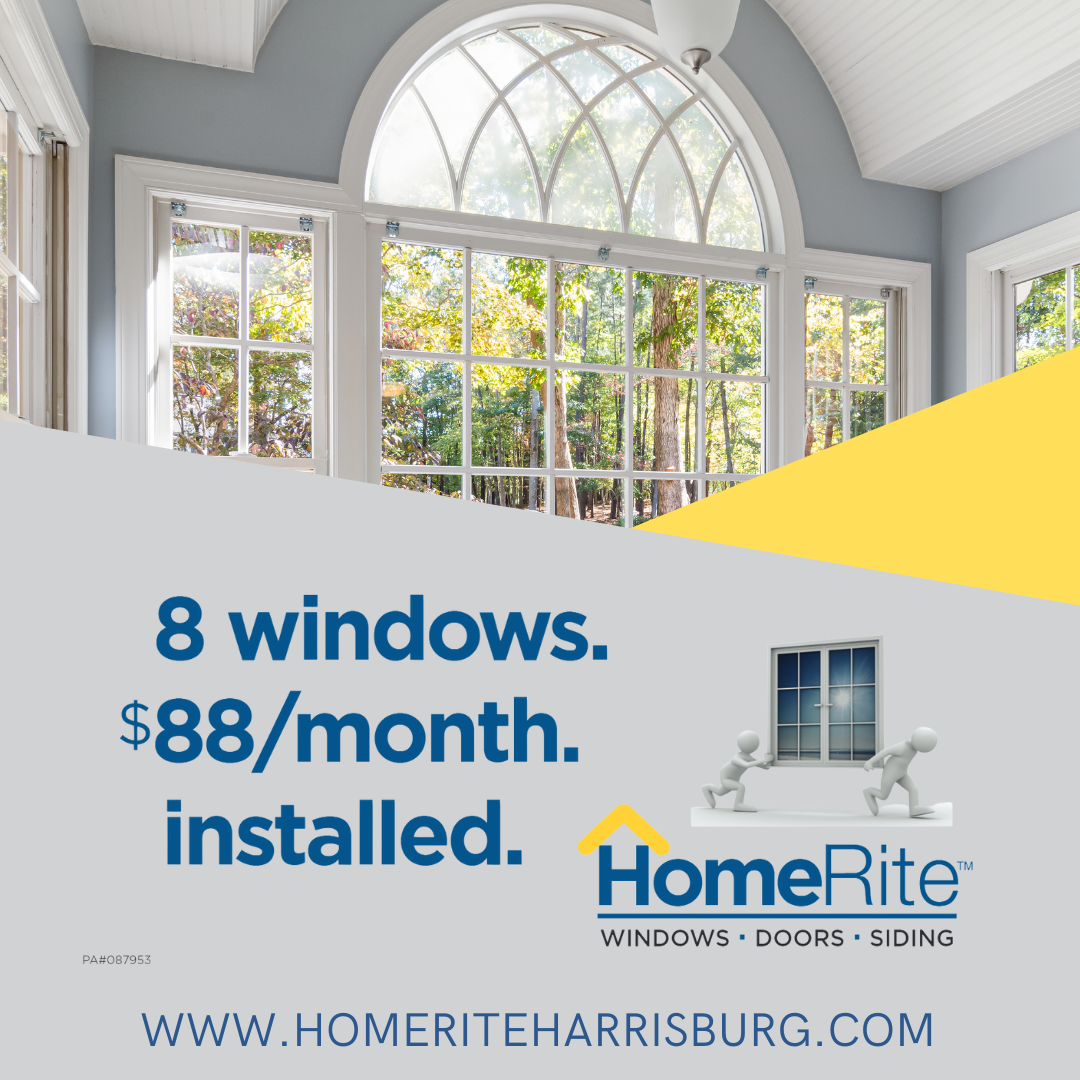 large window inside home 8 windows $88 a month